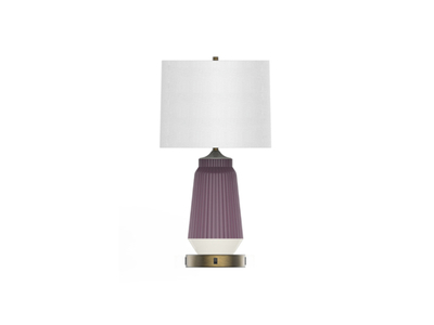 Lámpara de mesa auxiliar moderna de cerámica color topo Staybridge Suites